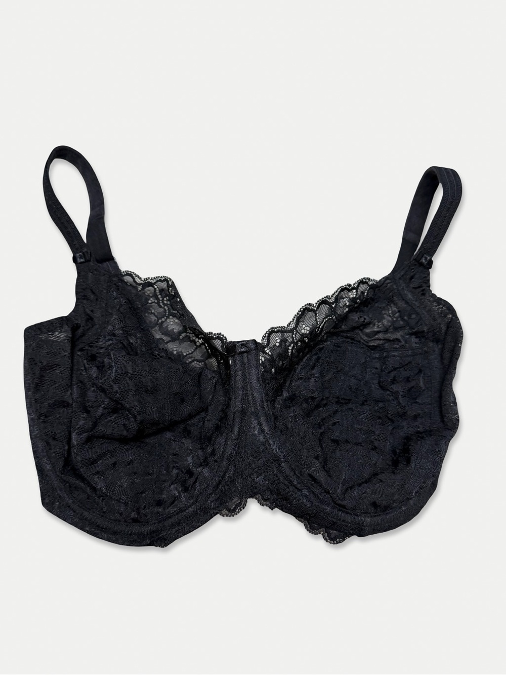 Panache Envy 32H Black Lace Underwire Balconette Full Cup Bra 7285